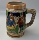 Vintage German Style Ceramic Beer Mug Stein Made In Japan Hand-painted