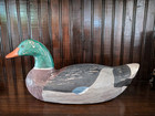 Vintage Pair Of Wooden Ducks  Hand Carved And Painted Mallards