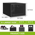 Taus Xl 24pcs Shoe Box Stackable Shoe Storage Organizer Sneaker Container Black