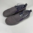 Crocs 11270 Walu Men   s Us 8 Charcoal Grey Canvas Casual Comfort Slip-on Loafers