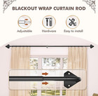 Black Curtain Rods For Windows 28 To 48 Inch adjustable Blackout Curtain Rod For
