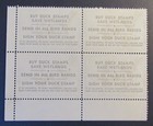 Us Stamps -   Rw38 Duck Stamp - Mnh Xf - Plate Block Of 4 - Scott Value  180 00