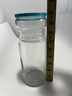 Vintage 1960   s 8 75    Atomic Starburst Collar Jar W blue Plastic Lid