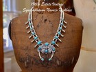 Vintage Native American Squash Blossom Necklace  Naja  Navajo Pearls  Sleeping B