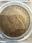 1893 Great Britain Silver Crown Pcgs Genuine Au Detail   S-3937 Lvi Edge Xf45