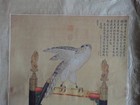 Fine Old Large Chinese  xuan  Paper Painting White Eagle  yuminzhong  Marks