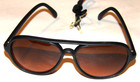 Vintage 1980s Unused Blue Stoppers blockers Sunglasses aviator Style black Nylon