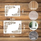 Corner Stencils For Painting  6 Pcs Vintage Floral Border Stencil  Corner    