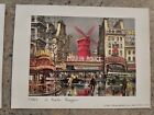 Paris Art Prints Vintage Krisarts 1973 1976 Champs Elysees Moulin Rouge Lot Of 3