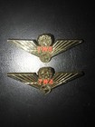 Trans World Airlines Jr Pilot Plastic Flight Wings Vintage Pins Twa Set Of 2