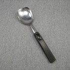Vintage Ice Cream Spade Spoon Scoop Stainless Steel Black Handle Japan