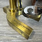 Rare Antique Bausch And Lomb Optical Co Microscope Brass W  Wooden Case