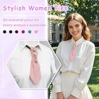 Ties For Women With Big Crystal  Adjustable Rhinestone Womens Tie Pretied Pink