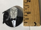 Black   White Alfred Hitchcock Enamel Metal Pin Bam Horror Limited