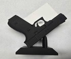 3d Printed Glock 17 Business Card Holder For Display On Desk  Black Usa Made