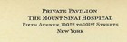 1917 The Mount Sinai Hospital Private Pavilion Letter - Gg-104