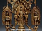 10 6  Tibet Bronze Gold Kwan-yin Guan Yin Boddhisattva Goddess Buddha Statue