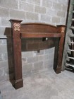   Antique Oak Fireplace Mantel Mission Style   63 X 61 47 Opening   Salvage