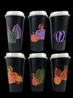 New  Starbucks Limited Edition Halloween 2021 Reusable Hot Cups  6 Pk  Glow Lids