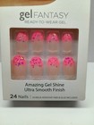 Kiss Gel Fantasy Medium Length Glue-on False Nails - Pink French  1 