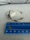 Vtg Native American Turquoise   Red Coral Sterling Cuff Bracelet Stamped    al   