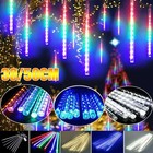 8 Tubes Led Meteor Shower Fairy String Light Falling Rain Tree Garden Xmas Decor