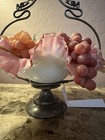 Vtg New Amsterdam Silver Quadruple Glass Brides Basket Bowl And Stand