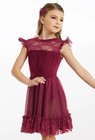 Weissman Dance Costume Plum Ruffle Dress Ooh Child Lc Large Child Size 12 14 14
