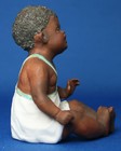 Antique Gebruder Heubach Bisque Seated Black Baby Piano Figure  Lovely Condition