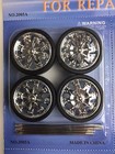 Chrome Replacement Wheels   Tires Set Rims For 1 24 Scale Cars And Trucks 2005a
