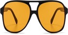 Retro Vintage 70s Sunglasses For Men Women Oversized Yellow Lens Shades