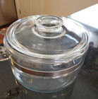 Vintage Mid Century Pyrex  Two Quart Flameware 6324b Sauce Pan W Lid 6213c