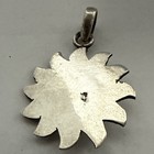 Vintage Sterling Silver 1 Inch Unique Smiling Sun Sunshine Pendant Stamped 925