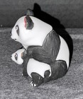 Casals Peru Pottery Panda Bear Mom W  Cub Figurine Leps