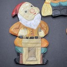 Vintage Handmade Wood Gnomes Wall Decor Lot Of 5 Carved 10  Christmas Garden