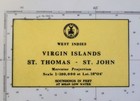 Vintage 1968 Us Coast   Geodetic Survey Nautical Chart St Thomas St John