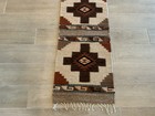 Vintage Handwoven Rug Size 80   x16    Natural Wool Brown