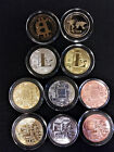 10 Cryptocurrency Commemorative Coins Like Bitcoin Gold Plated Rose Gold Silver