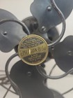 Vintage Emerson B Jr 8  Oscillating Black Cast Iron Metal Fan Working Antique