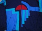 Vintage 80s Adidas Geometric Abstract Nylon Full Zip Windbreaker Color Block Xl