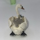 Schleich White Swan With Cygnet Babies Figure Bird Toy 2012 Retired