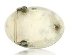 Vintage Navajo Belt Buckle 925 Silver Inlaid Eagle Turqouise Signed Stanley Bain