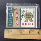 Club Bock Beer Label Formosa Spring Brewery Ontario 1940s Breweriana