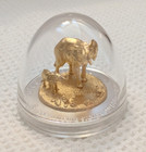 Rwanda 2017 Elephant Fdm 3 Oz  999 Silver Gold Gilded Coin Box Coa 487 999