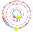 Bigotters Toddler Necklace Bracelet  3 Sets Kids Jewelry For Girls Colorful    