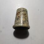 Vtg Thimble Green Stone Marble