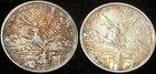   toned   Lot  2x  2002 Mexico 1 20 Oz Libertad  999 Silver Choice Bu  Km 609