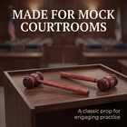 2 Pcs Reddish Brown Wood Judge Gavels Auction Court Gavels Wooden Judge Hammers