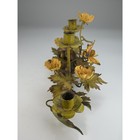Vintage Retro Italian Toleware Poppy Butterfly Mushroom Candelabra Centerpiece