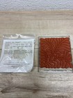 Vtg Set Of 2 Clear Acrilyc Block Mounted Rubber Stamps New